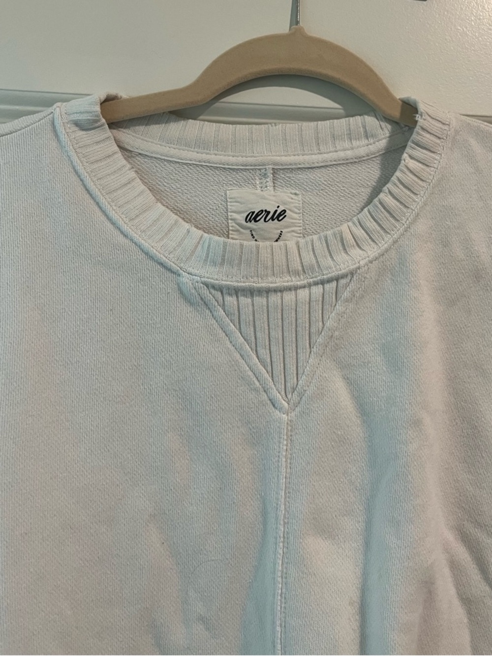 aerie Cream Crewneck Sweatshirt
